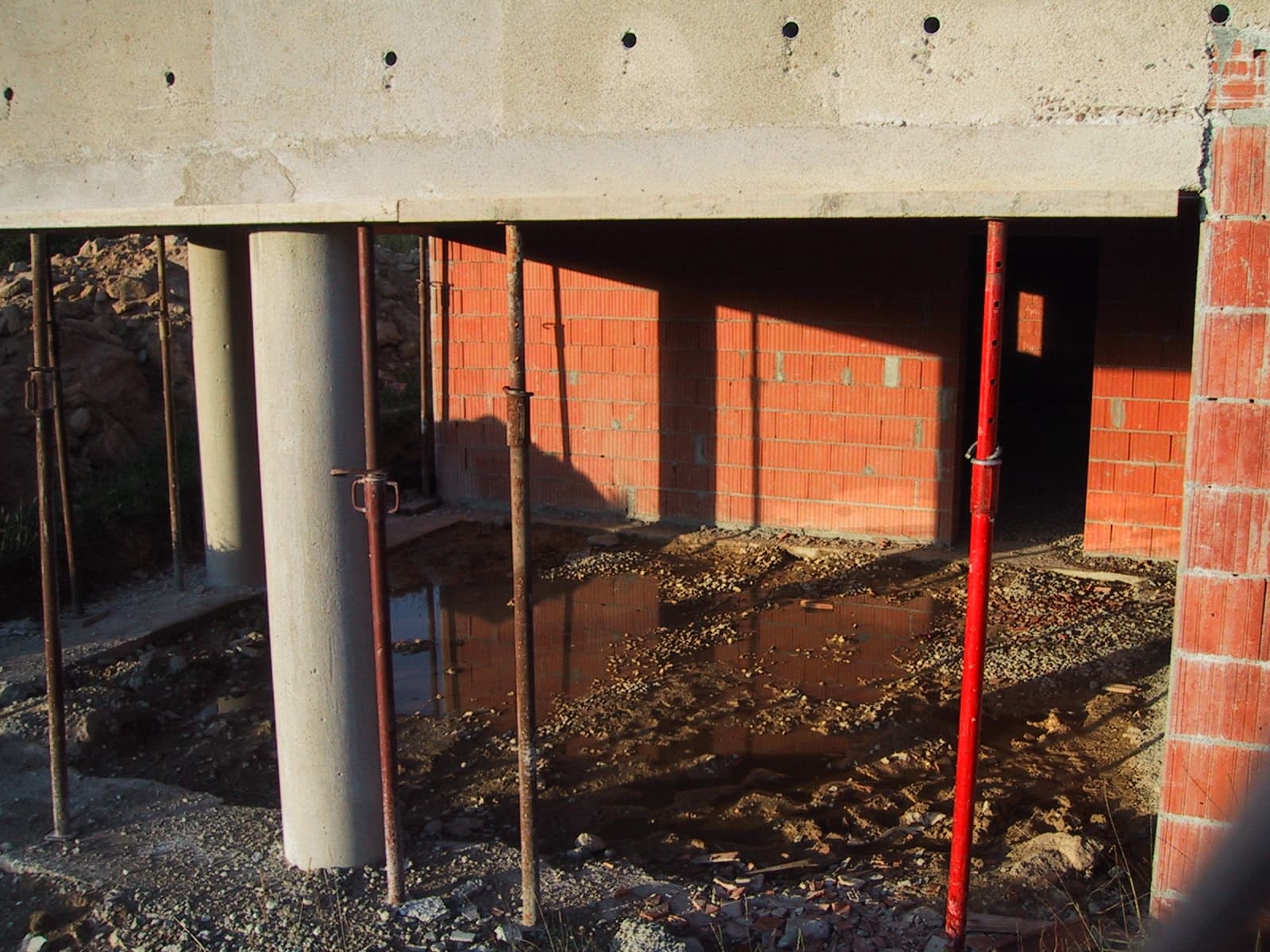 Opbouw van de betonnen structuur van de Héberge (1/5)